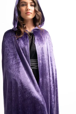 Little Adventures Adult Dark Purple Cloak With Hood><noscript><img width=