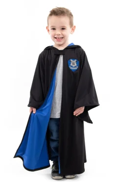 Little Adventures Blue Hooded Wizard Robe><noscript><img width=