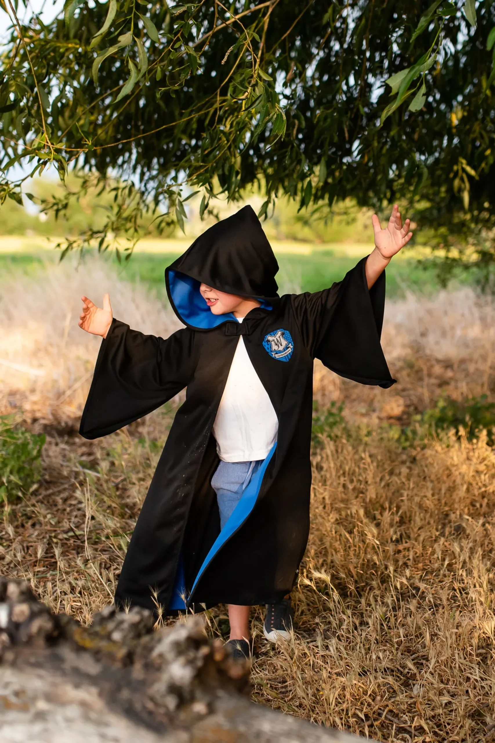Little Adventures Blue Hooded Wizard Robe> Cloaks