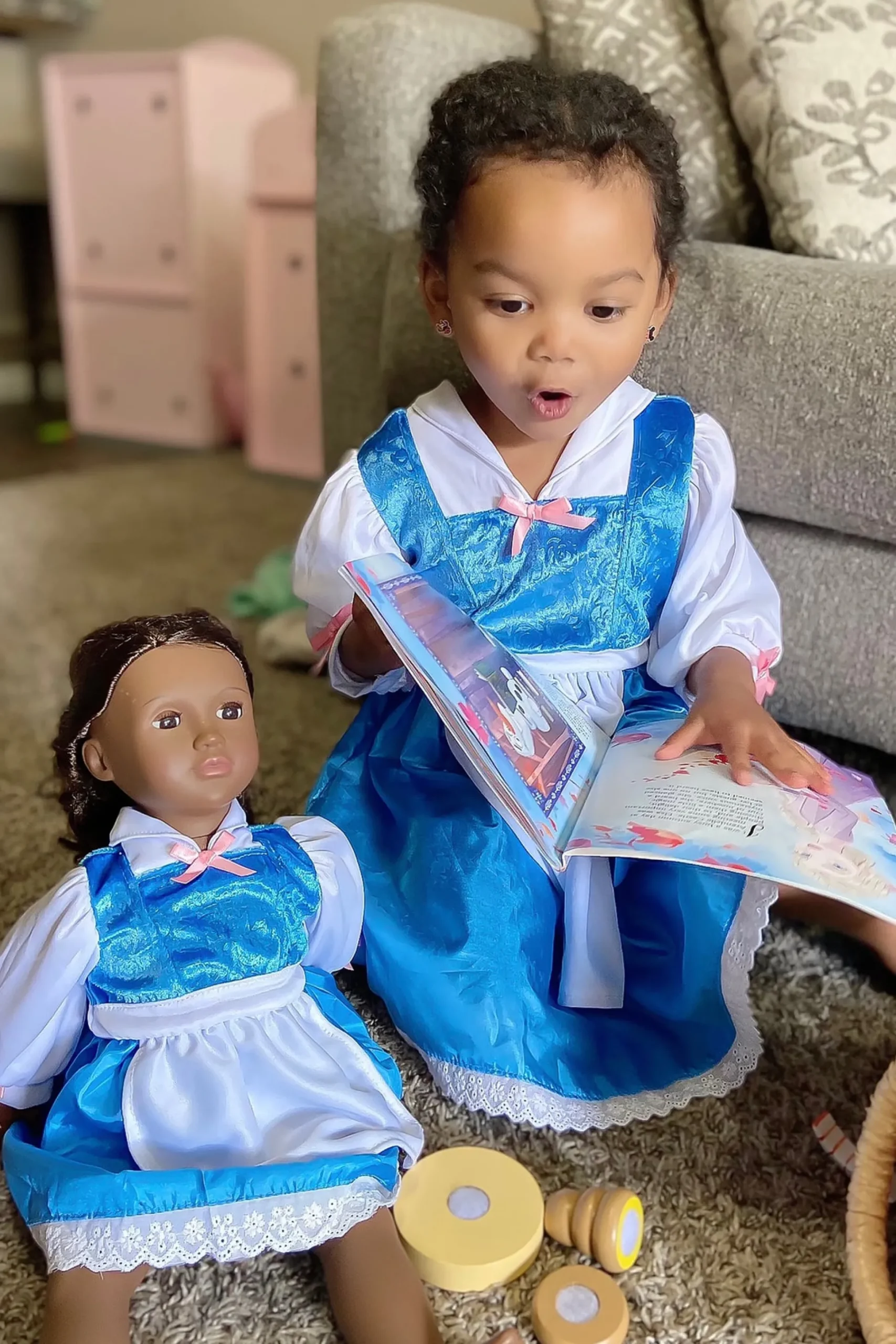 Little Adventures Doll Dress Beauty Day Dress With Hair Bow> Doll Dress Ups