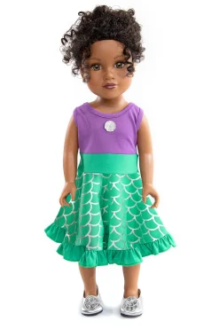 Little Adventures Doll Dress Mermaid Twirl> Doll Dress Ups