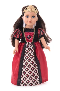 Little Adventures Doll Dress Queen Of Hearts With Soft Crown> Doll Dress Ups