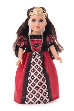 Little Adventures Doll Dress Queen Of Hearts With Soft Crown><noscript><img width=
