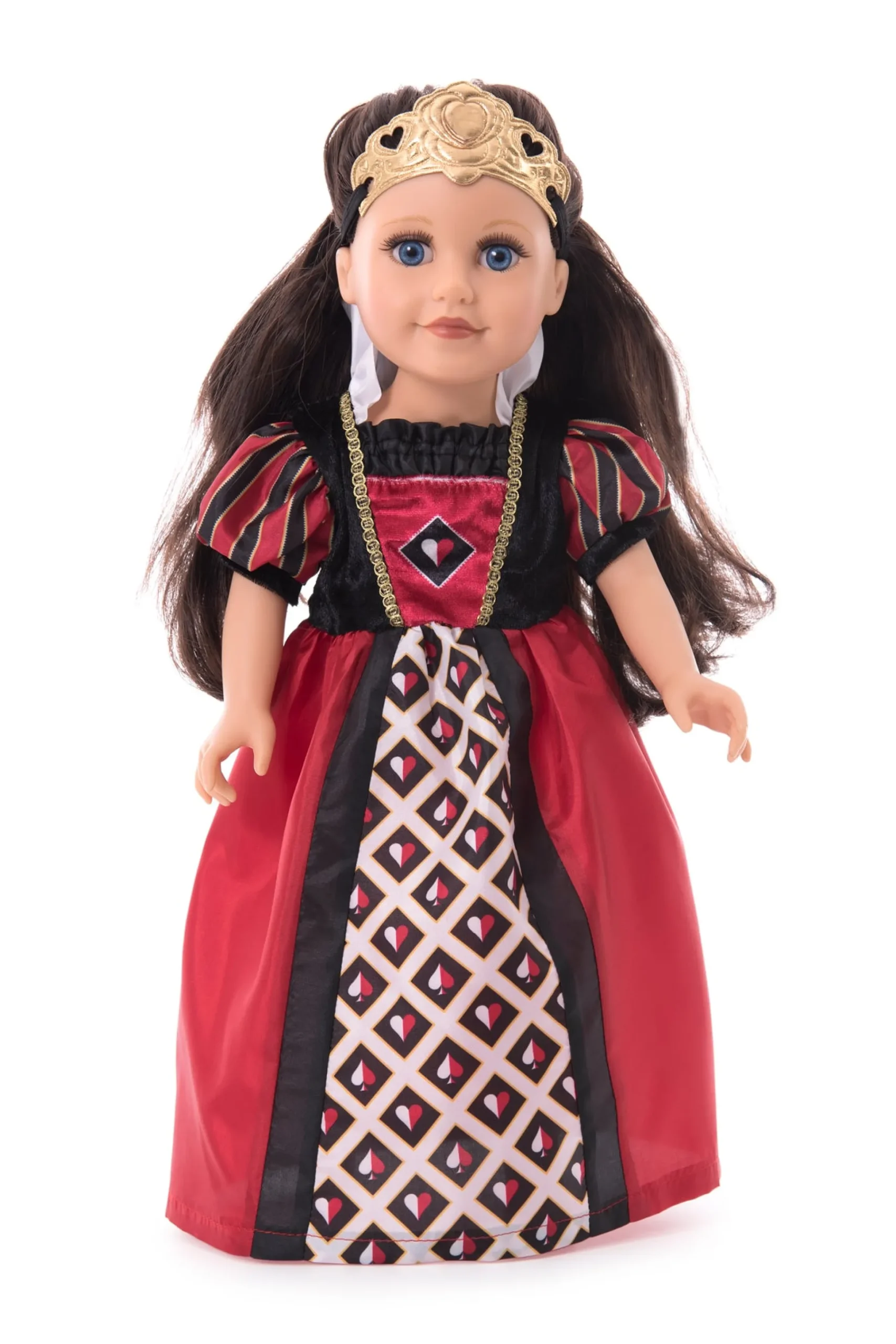 Little Adventures Doll Dress Queen Of Hearts With Soft Crown> Doll Dress Ups