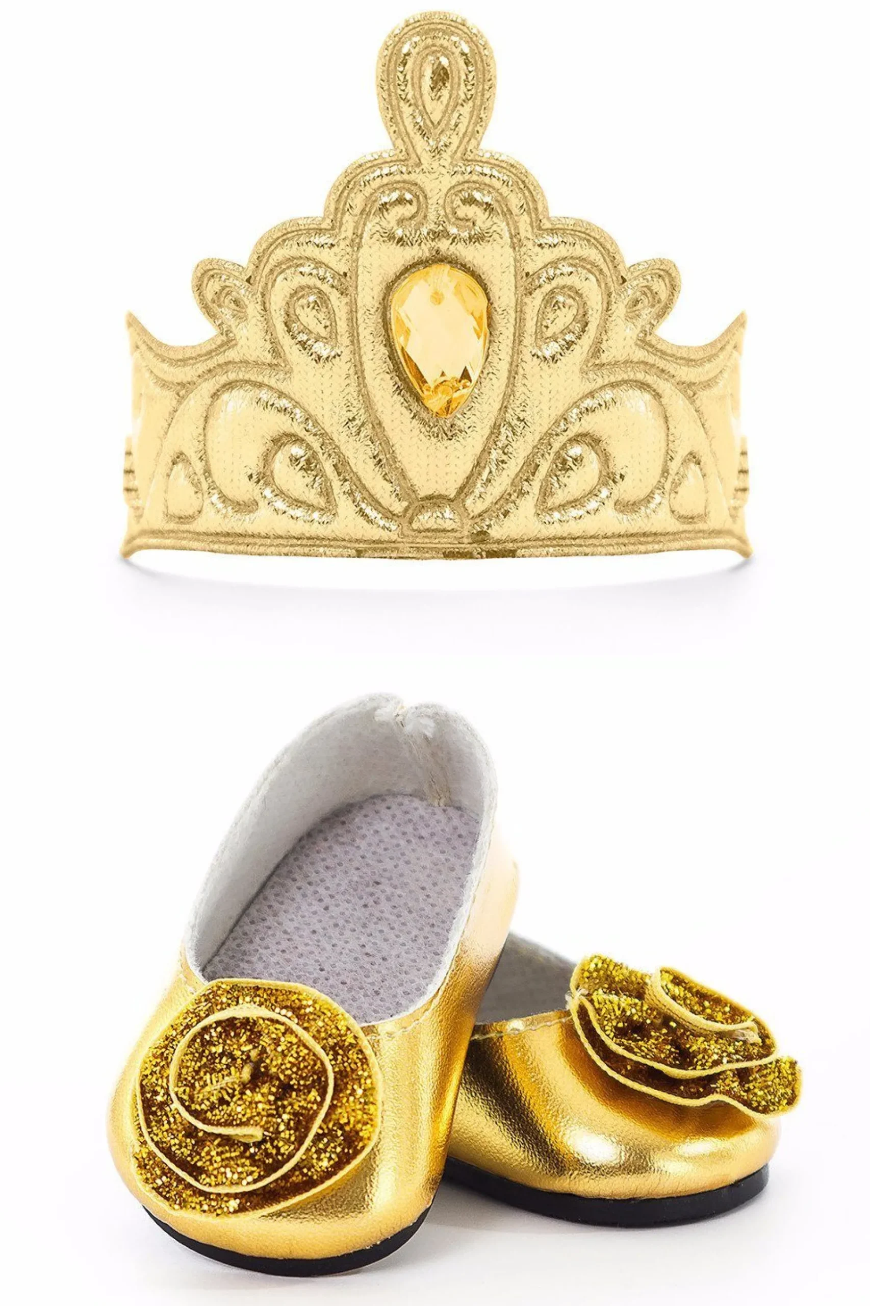 Little Adventures Doll Shoes And Tiara Gold> Doll Dress Ups
