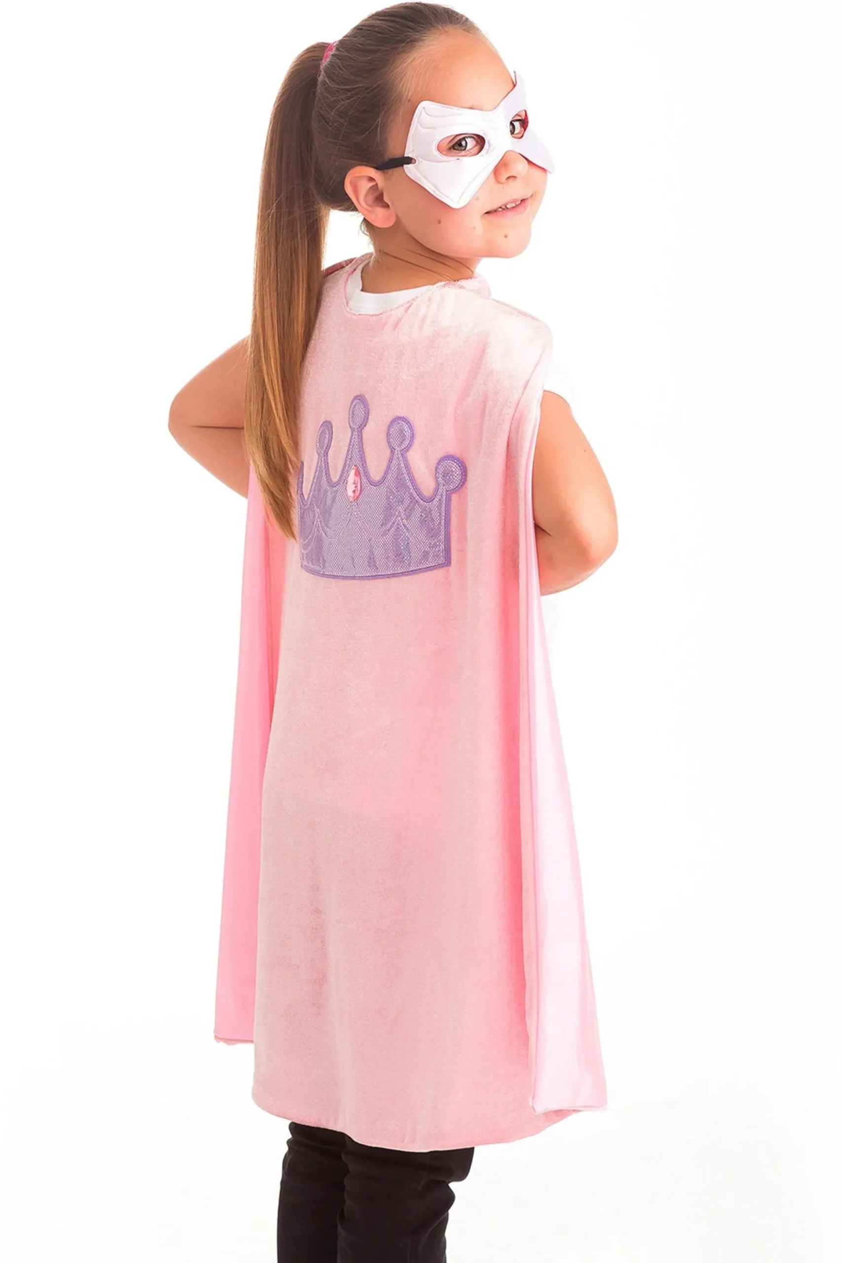 Little Adventures Pink Crown Cape & Mask Set> Dress Ups
