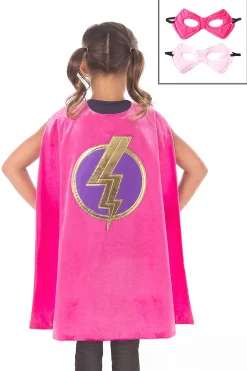 Little Adventures Pink Hero Cape & Mask Set> Dress Ups