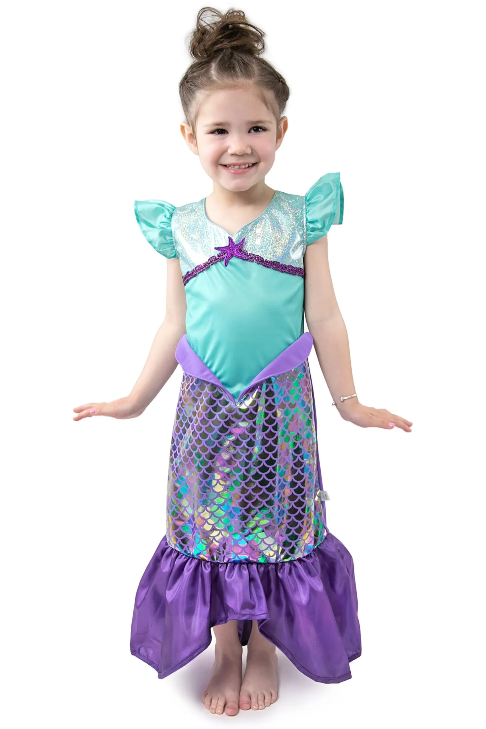 Little Adventures Purple Sparkle Mermaid> Dresses