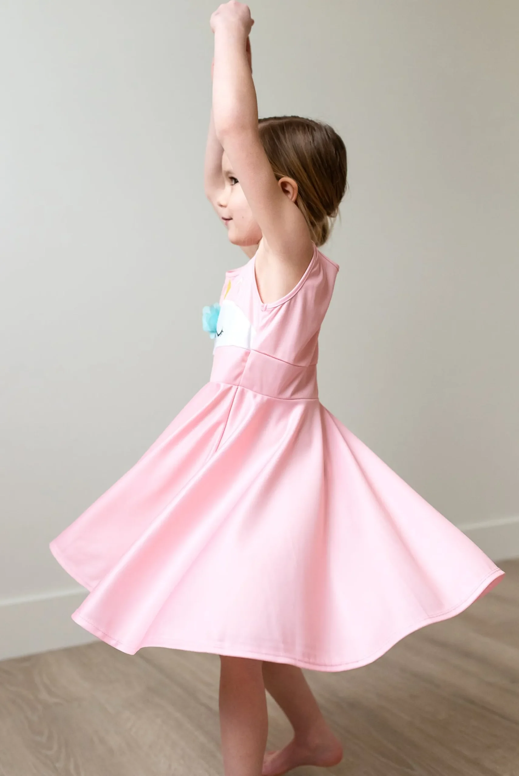 Little Adventures Unicorn Twirl Dress Pink> Twirl Dresses