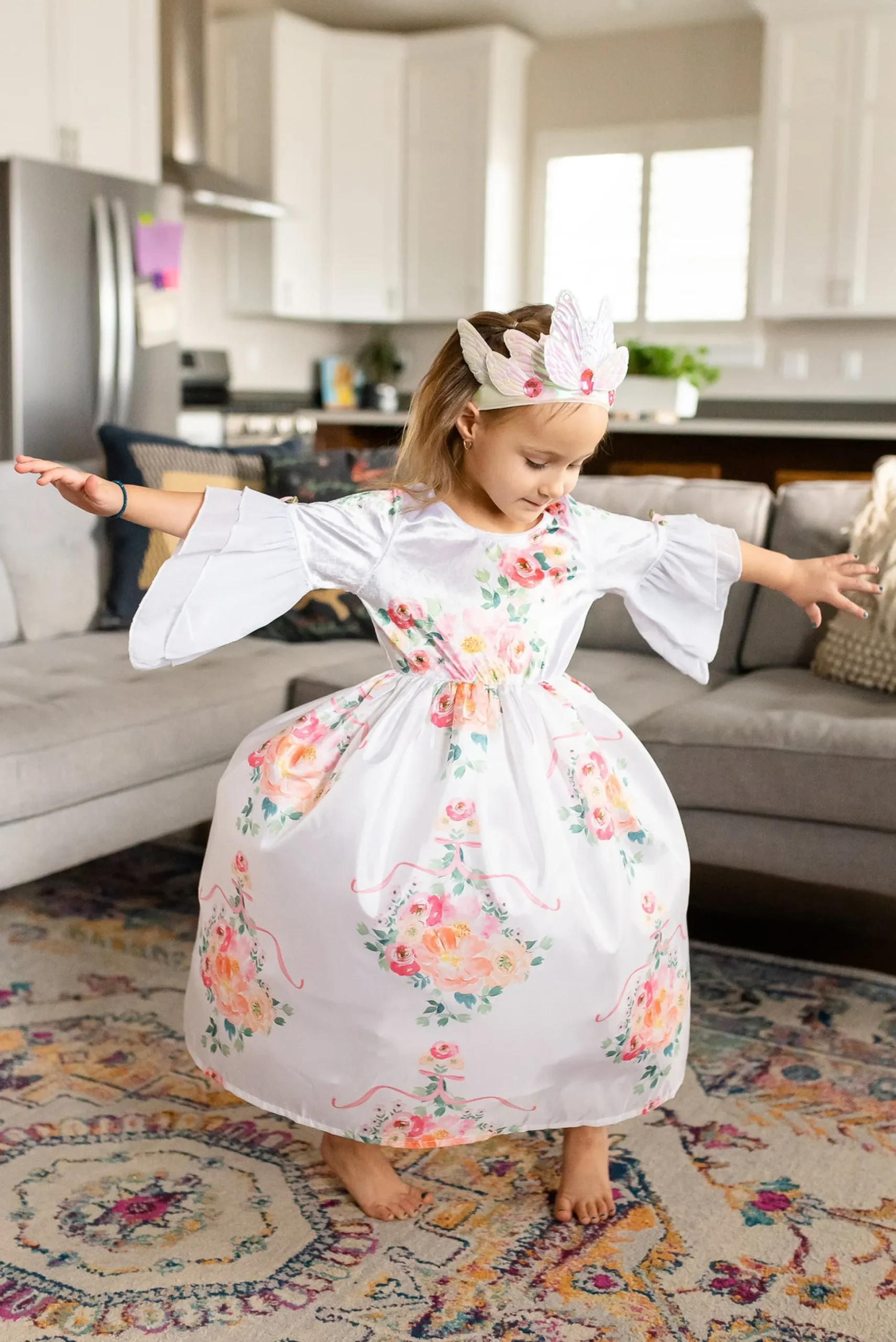 Little Adventures White Butterfly Soft Crown> Accessories