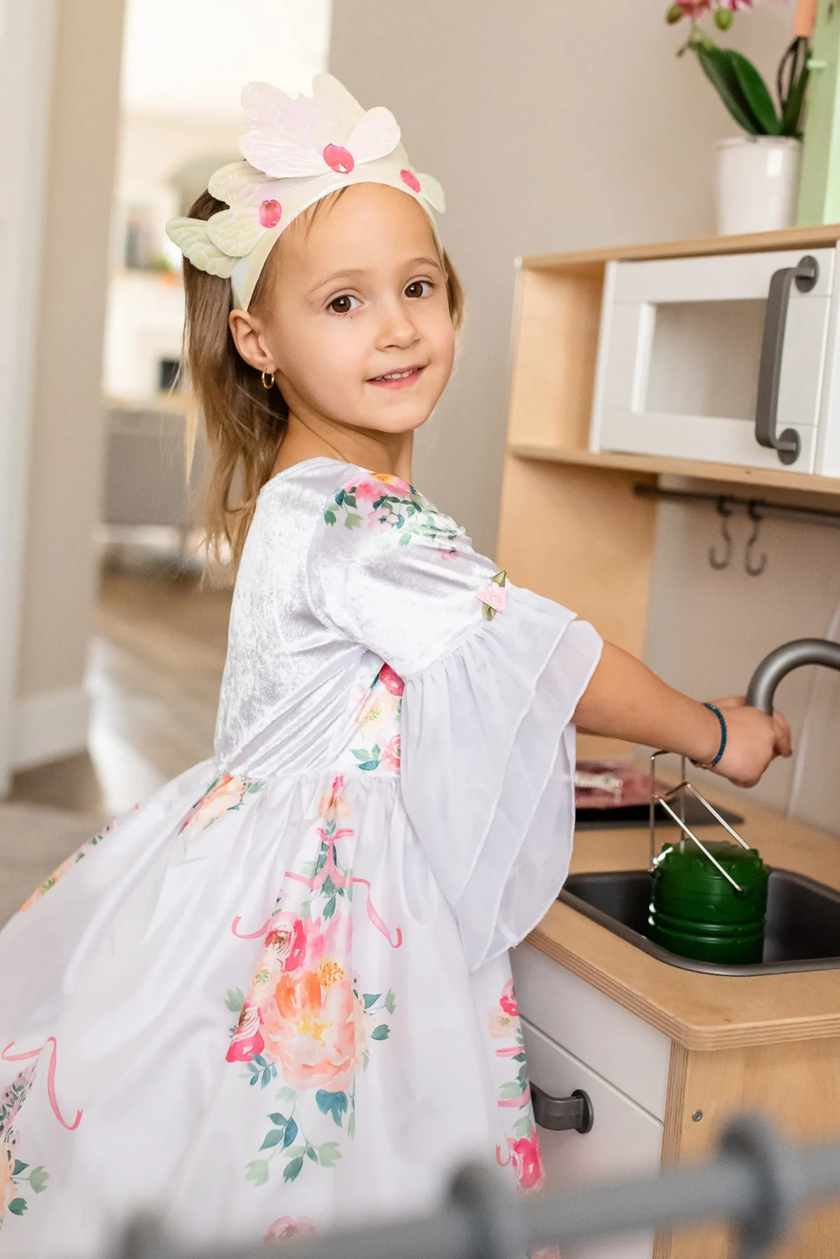 Little Adventures White Butterfly Soft Crown> Accessories