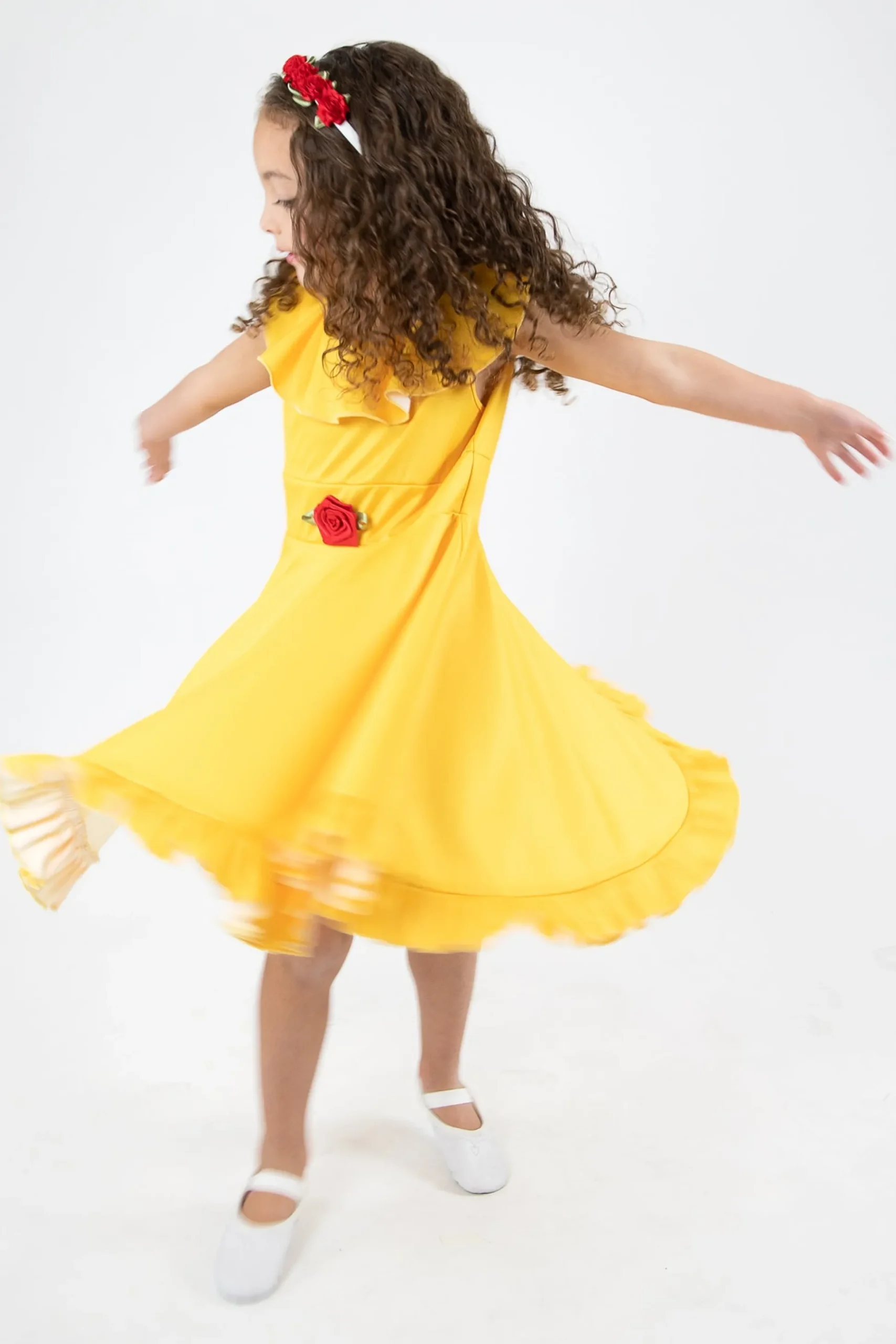 Little Adventures Yellow Beauty Twirl Dress> Twirl Dresses