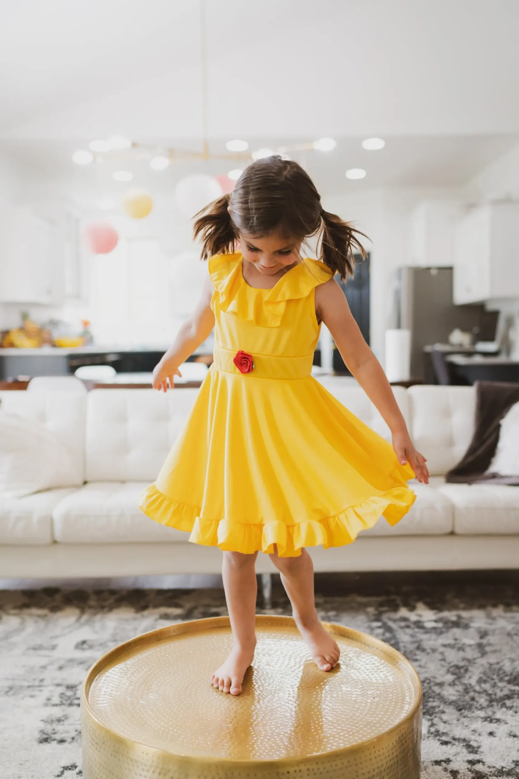 Little Adventures Yellow Beauty Twirl Dress> Twirl Dresses