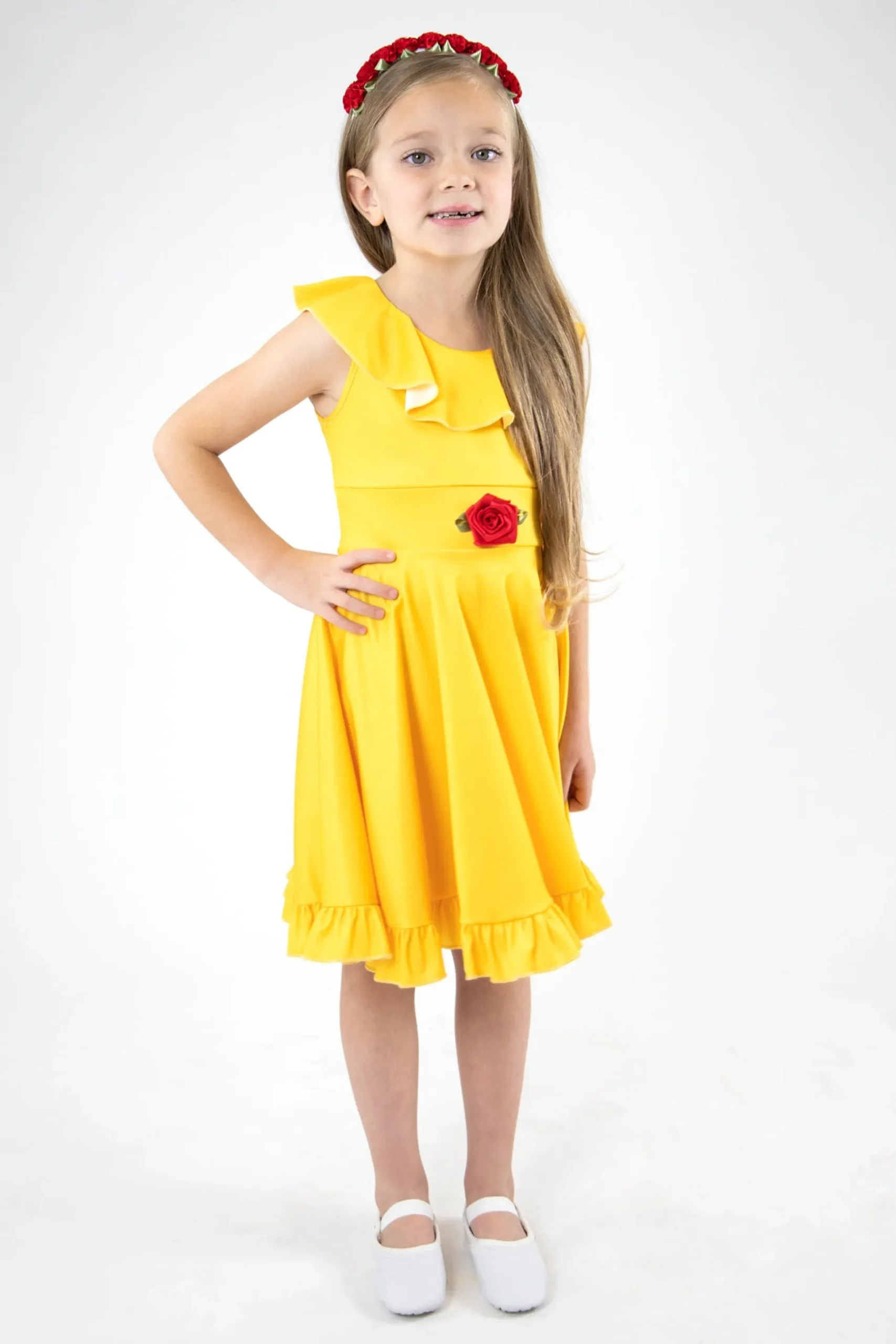 Little Adventures Yellow Beauty Twirl Dress> Twirl Dresses